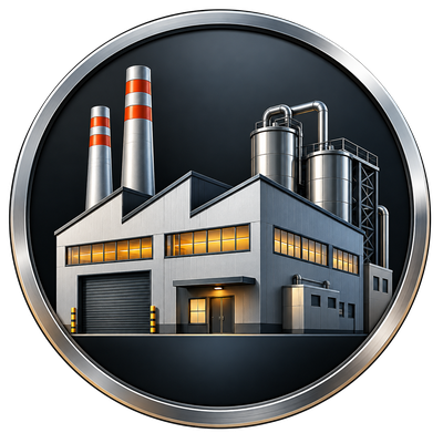 Foco em ambiente industrial