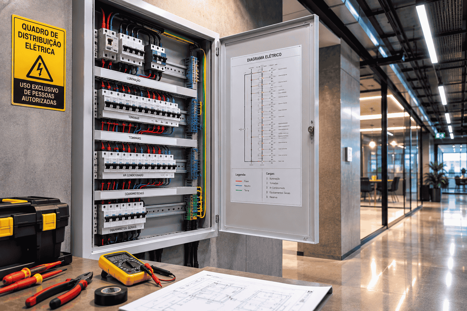 Quadro de distribuição comercial