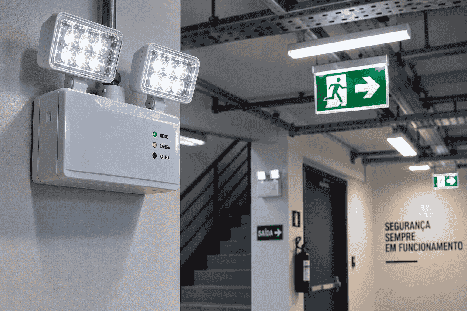 Iluminação de emergência residencial